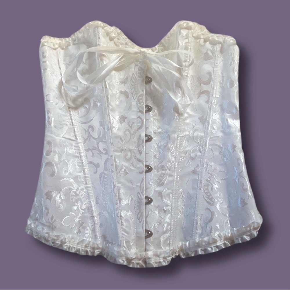 Sexy White Corset by ROMWE